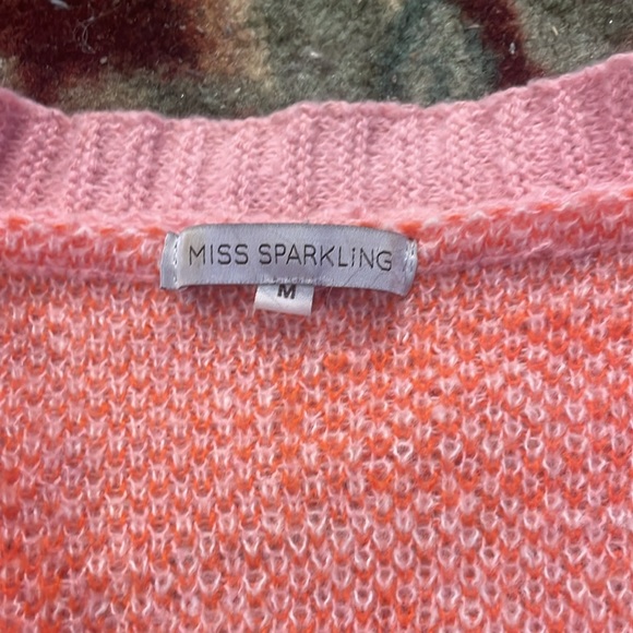 Miss Sparkling Pink Floral Cardigan Size M - Picture 2 of 9
